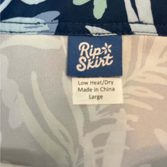 RipSkirt Hawaii Level 1 Wrap Skirt Tropical Leaf Print Navy Size Large beach - Picture 5 of 6